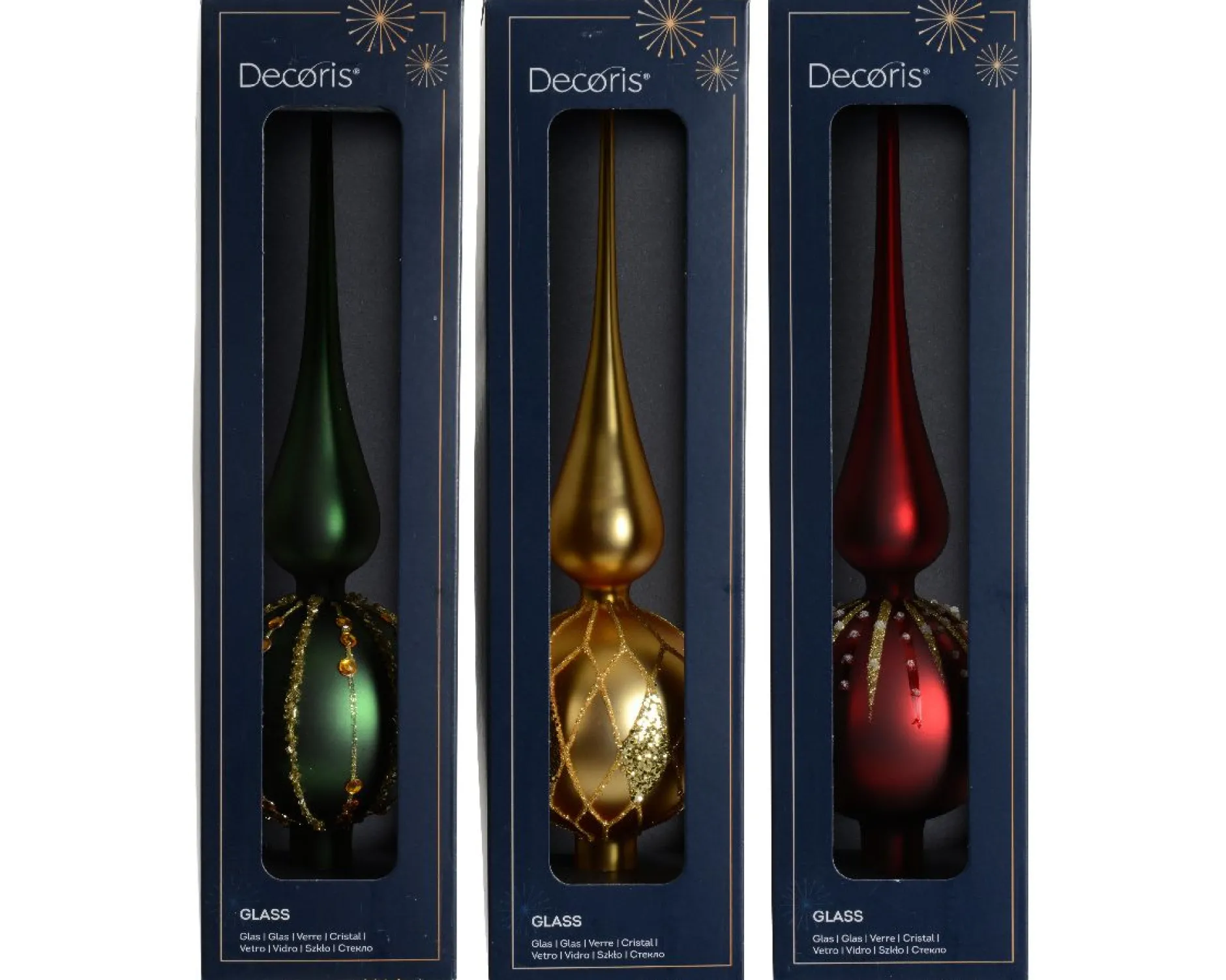 ohgreen Thema Classic|Kerstornamenten|Piek glas emaille, mat, glitters