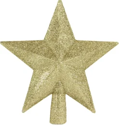 ohgreen Kerstornamenten|Piek ster glitter goud
