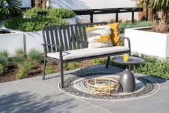 ohgreen Tuinmeubelen|Pisa tuinbank donkergrijs/zand