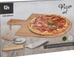 ohgreen Koken|Pizzaset: plank, snijder en schep