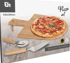 ohgreen Koken|Pizzaset: plank, snijder en schep