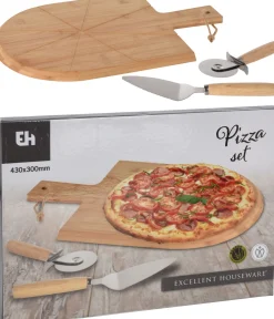 ohgreen Koken|Pizzaset: plank, snijder en schep