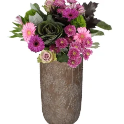 ohgreen Potten En Vazen|Planter paardebloem beton goud 18x18x30cm