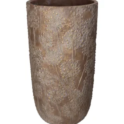 ohgreen Potten En Vazen|Planter paardebloem beton goud 21x21x40cm