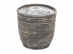 ohgreen Potten En Vazen|Pot round balloon stripe bw d24h24cm