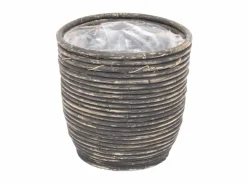 ohgreen Potten En Vazen|Pot round balloon stripe bw d20h19cm