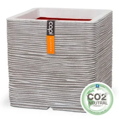 ohgreen Kunststof|Ecocheques|Pot vierkant rib 30x30x30 ivr