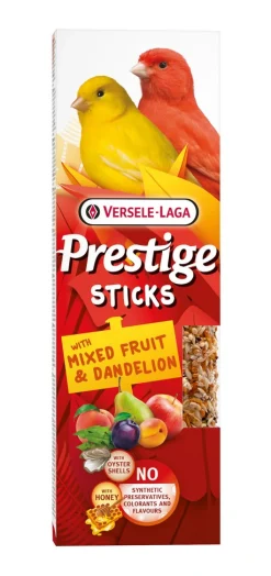 ohgreen Vogels Voeding|Prestige sticks kanaries met gemengd fruit & paardenbloem - 2 stuks 60g