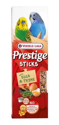 ohgreen Vogels Voeding|Prestige sticks kleine parkieten met ei & tijm - 2 stuks 60g