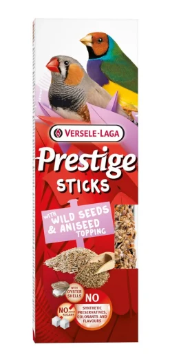 ohgreen Vogels Voeding|Prestige sticks kleine zangvogels met wilde zaden & anijszaadtopping - 2 stuks 60g