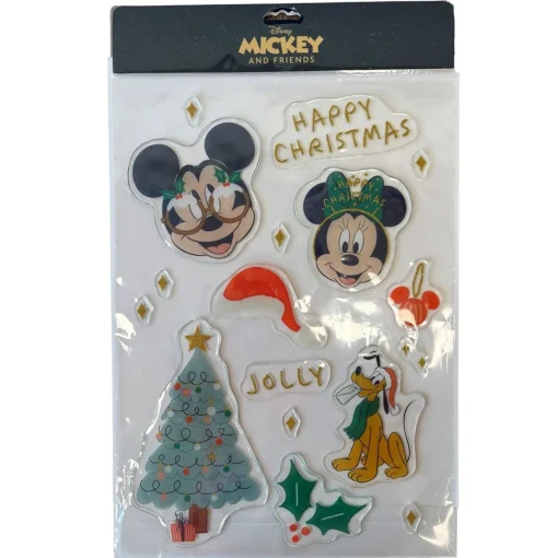 ohgreen Kunstsneeuwproducten|Raamstickers mickey & friends glitter