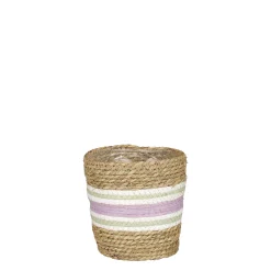 ohgreen Potten En Vazen|Rachel mand rond lila - h16xd16cm