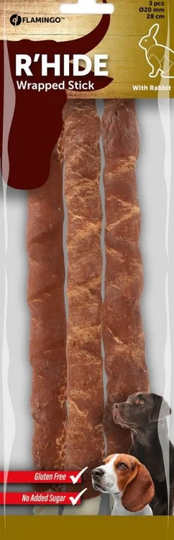 ohgreen Hond Voeding|R'hide staaf met konijn 20mm 28cm 3st 280g