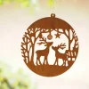 ohgreen Decoratie|Ronde schijf met hertjes om op te hangen
