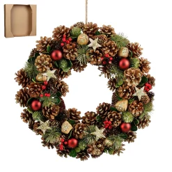 ohgreen Kerstkransen En Guirlandes Kunststof|Roslyn krans d45cm