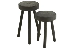 ohgreen Sfeermakers|S/2 krukjes paulown zwart (29x29x56cm)