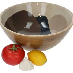 ohgreen Sfeermakers|Schaal organische hout beigebeige 30x30x12cm