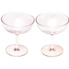 ohgreen Servies|Set van 2 champagne coupes amber