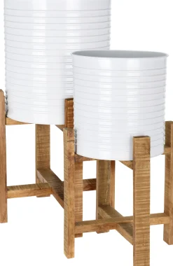 ohgreen Potten En Vazen|Set van 2 potten met onderstel