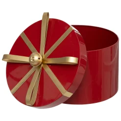 ohgreen Thema Classic|Kerstdecoratie|Set van 3 ronde metalen dozen