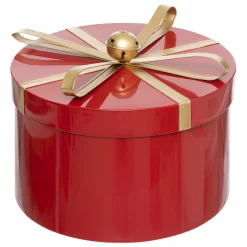 ohgreen Thema Classic|Kerstdecoratie|Set van 3 ronde metalen dozen