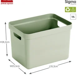 ohgreen Sfeermakers|Ecocheques|Sigma home opbergbox 18l groen