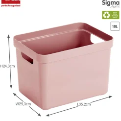 ohgreen Sfeermakers|Ecocheques|Sigma home opbergbox 18l roze