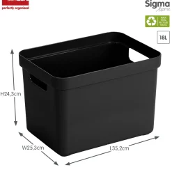 ohgreen Sfeermakers|Ecocheques|Sigma home opbergbox 18l zwart