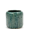 ohgreen Potten En Vazen|Sixties Pot ribbels blauw grijs d15,5 h14,5