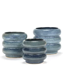 ohgreen Potten En Vazen|Sixties Sierpot m 12,5x12,5x11,5 blauw