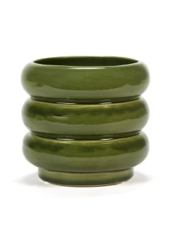 ohgreen Potten En Vazen|Sixties Sierpot m 12,5x12,5x11,5 groen
