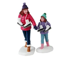 ohgreen Lemax Kerstdorpen|Skating sisters, set of 2