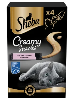 ohgreen Kat Voeding|Snacks voor katten |sheba creamy snack 4x12g zalm