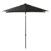 ohgreen Parasol|Staparasol miami 210x150 zwart-grijs