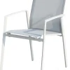 ohgreen Tuinmeubelen|Stoel Porto wit/licht grijs
