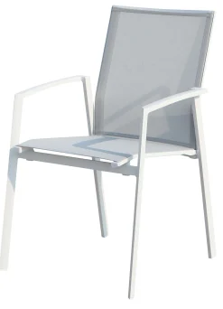 ohgreen Tuinmeubelen|Stoel Porto wit/licht grijs
