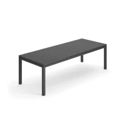 ohgreen Tuinmeubelen|Tafel Albin 256-320x100cm charcoal/aluminium