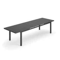 ohgreen Tuinmeubelen|Tafel Albin 256-320x100cm charcoal/aluminium