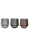 ohgreen Sfeermakers|Theelicht houder glas groen roze 3 assorti - h8xd8cm