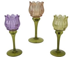 ohgreen Sfeermakers|Theelichthouder glas dia7.50-h22.50cm assortie