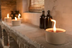 ohgreen Geuren|Tuinkaars in ronde terracotta schaal wit 11u - zwart