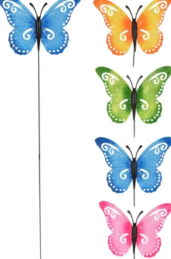 ohgreen Decoratie|Tuinprikker vlinder 4ass
