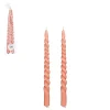 ohgreen Kaarsen|Twist Dinerkaars - Set van 2 - H29 x 2,2 cm