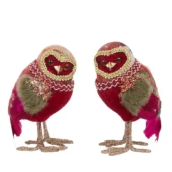 ohgreen Kerstdecoratie|Uilenset brocade banquet