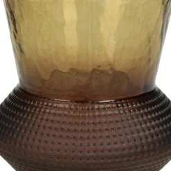ohgreen Potten En Vazen|Vaas glas bruin 12x12x22.5cm