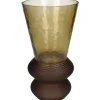 ohgreen Potten En Vazen|Vaas glas bruin 15.5x15.5x30cm