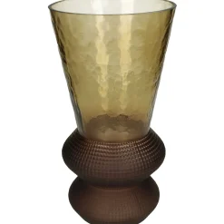 ohgreen Potten En Vazen|Vaas glas bruin 15.5x15.5x30cm