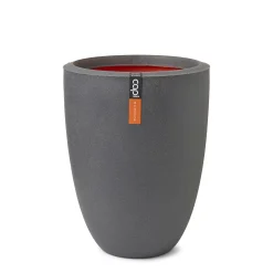 ohgreen Kunststof|Vaas laag smooth 26x36 d.grijs