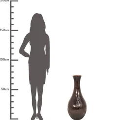 ohgreen Potten En Vazen|Ecocheques|Vaas recycled glas bruin 34x34x75cm