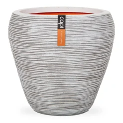 ohgreen Kunststof|Ecocheques|Vaas taps rond rib 42x38 ivoor